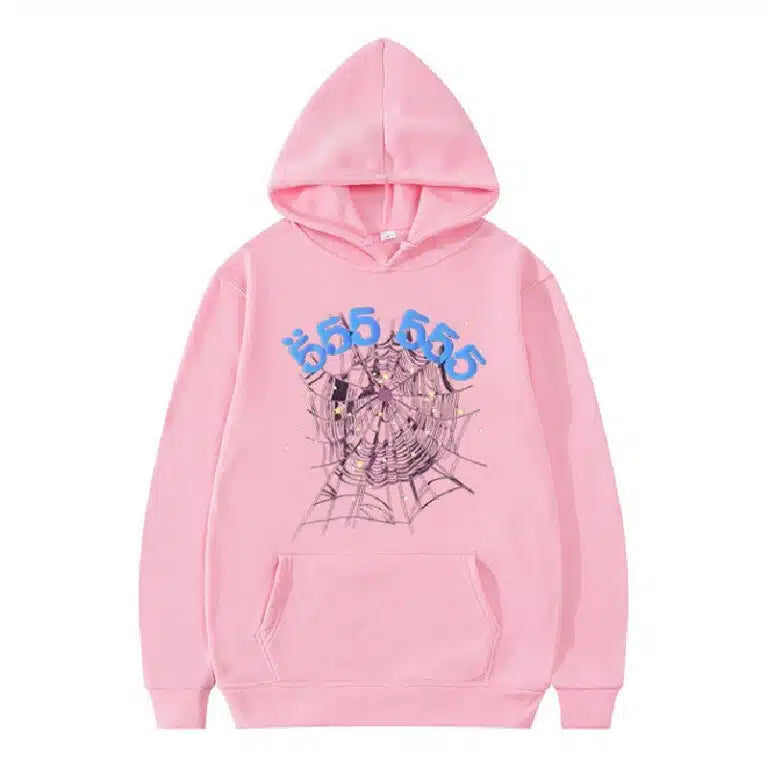 Sp5der 555 555  Pink Hoodie