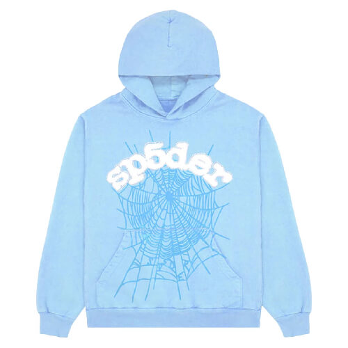New Collection Web Sp5der Sky Blue Hoodie