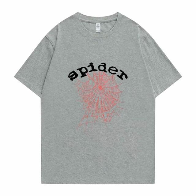 Sp5der Young Thug King- Grey T-Shirt