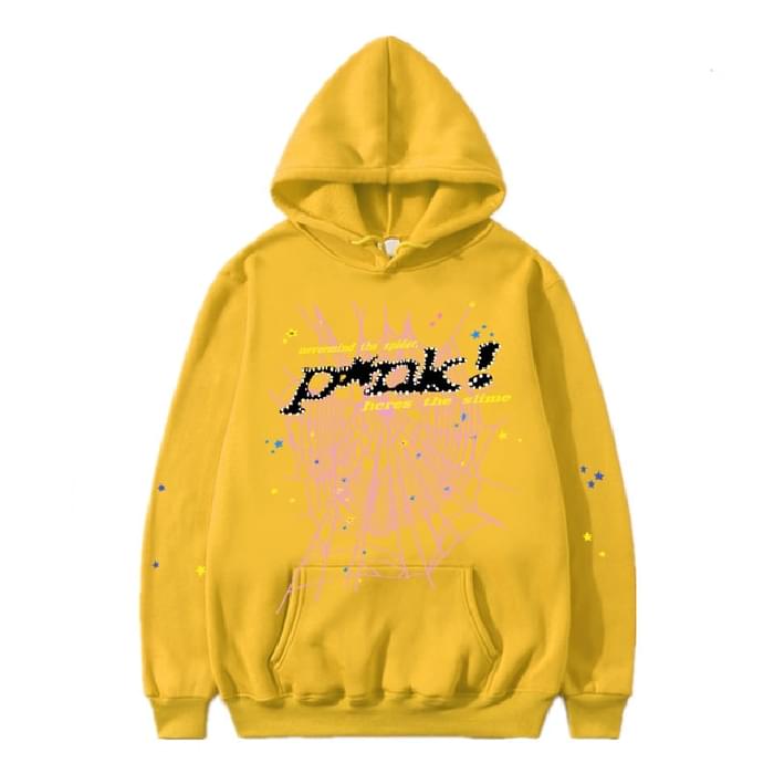 Sp5der Printed Punk Pink Tracksuit – Yellow