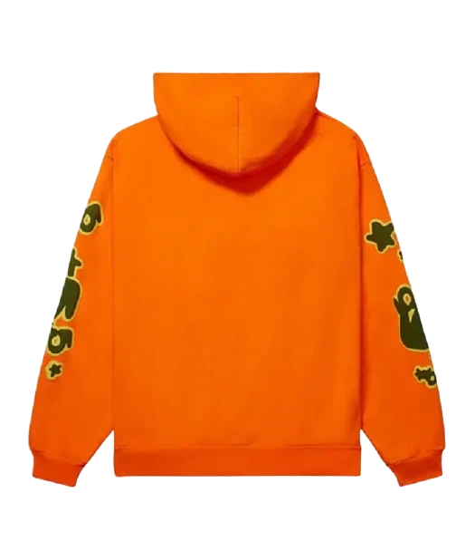 Sp5der Beluga Hoodie Sp5 Brown Orange Logo